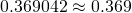 0.369042 \approx 0.369